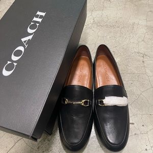 BRAND NEW COACH Haley leather loafers black